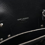 Grained Calfskin Embossed Python Small Sac De Jour Black