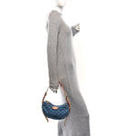 Monogram Denim Croissant MM Blue