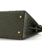 Ostrich Kelly Sellier 32 Vert Olive