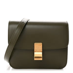 Box Calfskin Teen Classic Box Flap Bag Dark Olive