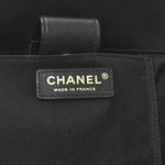 Calfskin Quilted CC Chain Accordion Tote Black