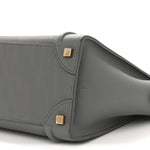 Baby Drummed Calfskin Micro Luggage Kohl
