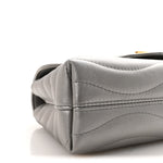 Metallic Calfskin New Wave Chain Bag MM NM Silver