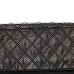 Calfskin Stitched Thin City Clutch Black