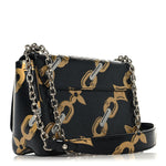 Epi Chain Flower Twist Shoulder Bag MM Black