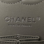 Lambskin Quilted Small Double Flap Grey