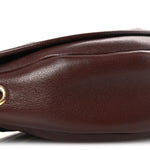 Shiny Lambskin Soft Triomphe Little Half Moon Bag Brick