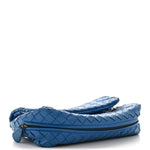 Nappa Intrecciato Small Chain Crossbody Blue