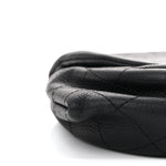 Lambskin Half Moon Wallet On Chain WOC Black