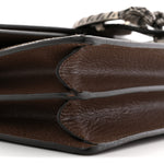 GG Supreme Monogram Textured Dollar Calfskin Top Handle Dionysus Shoulder Bag Beige Ebony New Acero