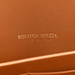 Suede Intrecciato Long Andiamo Top Handle Clutch Amber