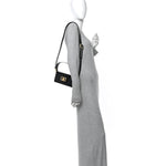 Shiny Calfskin Nano Pencil Bag Black