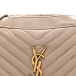 Calfskin Matelasse Monogram Lou Camera Bag Dark Beige