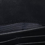 Oblique Saddle Chain Long Wallet  Blue