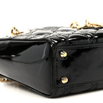 Patent Cannage Mini Lady Dior Black