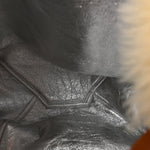 Metallic Lambskin Shearling Medium Phantom Cabas Reversible Tote Natural Silver