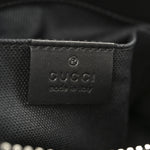 GG Supreme Monogram Web Small Flat Messenger Bag Black Grey