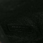Linen Calfskin Rive Gauche North South Tote Black