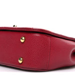 Caviar Mini Carry Around Flap Bag Red