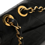 Lambskin Quilted XL Jumbo Single Flap Black