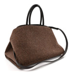 Wool Felt Medium Hug Bag Brown
