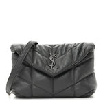 Lambskin Quilted Toy Loulou Puffer Monogram Chain Satchel Fog