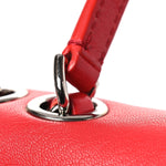 Goatskin Quilted Small CC Box Flap Red