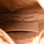Shiny Calfskin Quilted Mini Chanel 22 Dark Beige