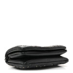 Calfskin Star Motif Macrocannage Mini Caro Bag Black