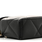 Caviar Quilted Top Handle Slim Vanity With Chain Black