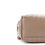 Calfskin Y Quilted Monogram Medium Loulou Chain Satchel Dusty Grey