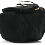 Nylon Vela Saffiano Mini Bucket Crossbody Bag Black