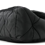 Re-Nylon Quilted Padded Flap Shoulder Bag Black