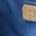 Washed Denim Quilted Mini Chanel 25 Handbag Blue