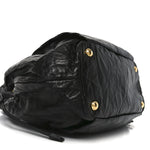 Nappa Antique Drawstring Tote Black