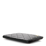 Lambskin Quilted Passport Holder Black