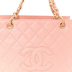 Caviar Quilted Petit Timeless Shopping Tote PTT Pink