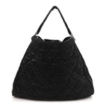 Crinkled Coated Canvas Le Marais Hobo Black