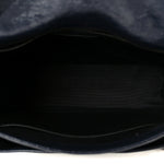 Crinkled Calfskin Matelasse Monogram Medium Niki Chain Satchel Deep Marine