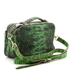 Lizard Print Camera Bag Grass Green