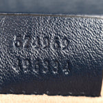 Vintage Effect Calfskin Matelasse Diagonal Super Mini Torchon GG Marmont Shoulder Bag Blue Agata Mystic White