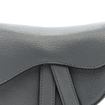 Grained Calfskin Mini Saddle Bag Sky Blue