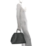 Matte Grained Calfskin Soft Margaux 15 Black