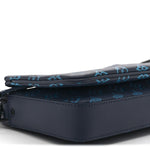 Calfskin Monogram Shadow Trio Messenger Navy River Blue