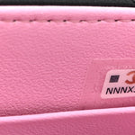 Lambskin Quilted Bi-Color Top Handle Clutch With Chain Black Pink