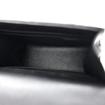 Lambskin Quilted Top Handle Flap Clutch With Chain Black