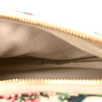 Calfskin Matelasse Diagonal Brit Roses Print Mini Interlocking G Heart Shoulder Bag  White Multicolor