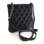 Lambskin Quilted Crossbody Bag Black