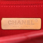 Lambskin Quilted Medium Chanel 19 Flap Red