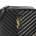 Calfskin Matelasse Monogram Lou Camera Bag Black